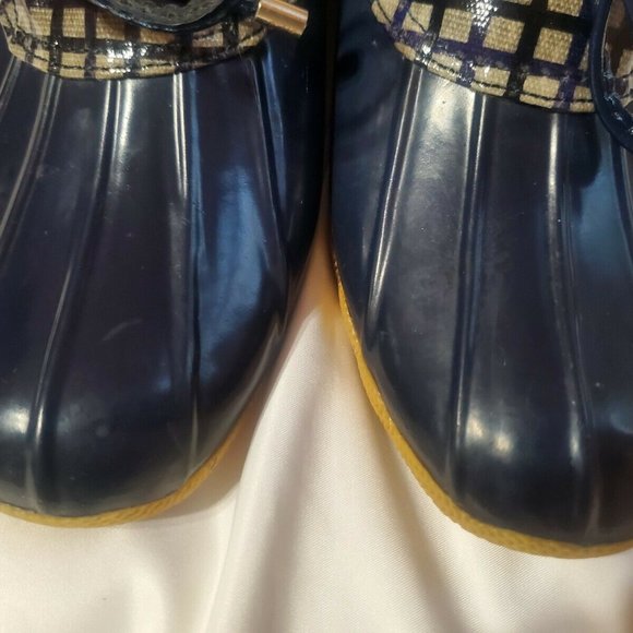 Sperry Topsider Navy Dark Blue Checkered Waterproo - Picture 10 of 11